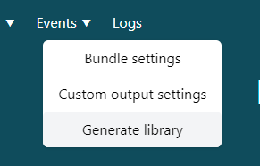 Library generator menu